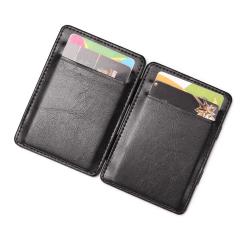 KHF555  2023 Cross-border Fashion Creative Magic PU Wallet Short Men's Money Clip Flap Card Bag Wallet Wholesale