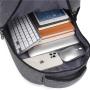 HR021-1 Unisex Solid Color Laptop Backpack Business Nylon College Shoulder Bag Portable Lightweight Universal Computer Schoolbag