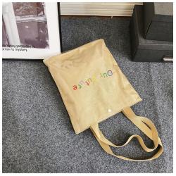 Large Transparent Canvas Handbag Cute Shoulder Handbag Ladies PVC custom embroidery with clear window pain bag