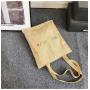 Large Transparent Canvas Handbag Cute Shoulder Handbag Ladies PVC custom embroidery with clear window pain bag