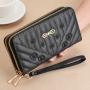 2023 Golden Bowknot Designer Women Bags Square PU Fashion Girl Purses Lady Long Clutch Wallet