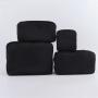 Keymay Customized Personalized Gifts Women Blank Nylon Cosmetic Bags Travel Toiletry Pouch Bag Makeup Case Bag