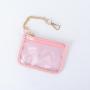 Keymay 10-color Stock Waterproof Transparent Pvc Coin Purse Wallets Money Card Bag Clear Coin Purse Keychain