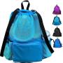 GELORY Customized Drawstring Backpack Outdoor Travel Sport Gym Swimming Bags Mesh Beach String Bag
