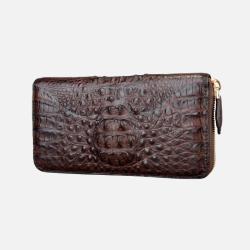 Cartera De Cuero Para Hombre  Authentic Genuine Crocodile Skin Real Croc Leather Men's Clutch Bag Hand Zipper Wallets For Men