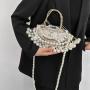 New style acrylic pearl handbag bag shell ladies evening bag chains crossbody bag handbag for women