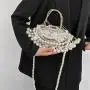 New style acrylic pearl handbag bag shell ladies evening bag chains crossbody bag handbag for women