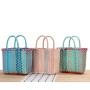ZR783 Bucket Handbag Beach Bag Women Fashion Plastics Handmade Color Woven Summer Messenger Crossbody Bag Girls Lady Straw Bag