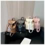 ZR603 New Women Bag Backpack Fashion Girl White Pleasure PU Leather Waterproof Schoolbag Female Flip Cover Versatile Travel Bag