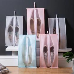 ZWY284 Travel Foldable Waterproof Transparent Shoe Bag PEVA Lightweight Outdoor Anti-Dust Storage Bag Wholesale Daily Organizer
