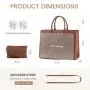 LOVEVOOK fashion ladies 15.6inch laptop tote handbags for women Vintage PU leather work business school office 2pc handbags sets