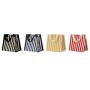 HR127 Folding Portable Shopping Bags Canvas Environmental Protection Waterproof Storage Bags Striped Storage Shoulder Handbag