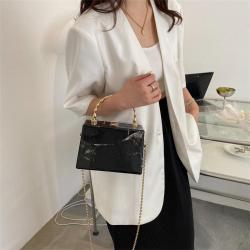 HR486 Women's Fashion Style Dinner Party Clutch Bag New Texture Chain One Shoulder Crossbody Bag Trend Printed Handheld Box Bag