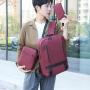ZR882 Laptop Bag Set Print Logo Wholesale Men Casual Computer Waterproof School Rucksack Bag Polyester Laptop Backpack Schoolbag