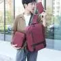 ZR882 Laptop Bag Set Print Logo Wholesale Men Casual Computer Waterproof School Rucksack Bag Polyester Laptop Backpack Schoolbag