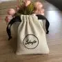 High Quality Beige Cotton Twill Jewelry Gift Drawstring Bag Small Gift Jewelry Drawstring Pouch