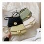 2022 New Fashion Lady Designer Bag Pearl- String Handle  Solid Color PU Leather Flap Cross Body Bag  Unique Style Small Handbag
