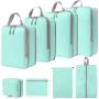 Personalized Durable Lightweight Travel Accessories 9pcs Set Luggage Storage Organizer Clothes Compression Packing Cubes