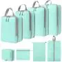 Personalized Durable Lightweight Travel Accessories 9pcs Set Luggage Storage Organizer Clothes Compression Packing Cubes