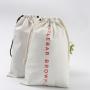 Customized  White Waterproof Drawstring Bag Pu Leather Drawstring Pouch