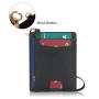 Customized Slim RFID Blocking Wallets Genuine Leather Minimalist Card Case With Zip Pocket Leather Credit Card Holder