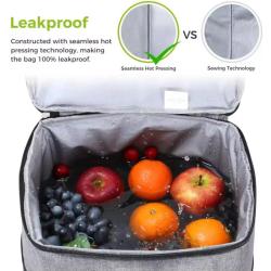 Wholesale Custom Lightweight Double Deck Lunch Backpack Outdoor Picnic Beach Wine Bottles Soft Reauable Cooler Tote Bag