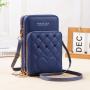 New Arrival Three Zipper Crossbody Bag Large Capacity Multicolor Coin Purse Embroidery Mobile Phone Wallet Bag carteras para mujer