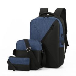 custom logo casual sports backpacks leisure travel business nylon backpack school bag 3 sets backpack bag set for teenager