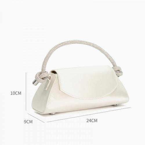 Trendy Fashion Pu Leather Mini Handbags Custom Purses Private Label Luxury Handbags For Women With Rhinestone Decoration Handle