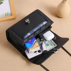 Women's High Quality PU Leather Crossbody Bag Korean Style Casual Outdoor Shoulder Bag Fashionable Chain Lady's  Messenger Bags