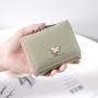 New Arrival Large Capacity Women Short Wallet Butterfly Lock Multi Credit Card Holder Three-fold Coin Purse Wallet carteras para mujer