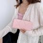 HR512 Women's PU Leather Purse New Wallet Long Fashion Handbag Embossed Geometric Pattern Zipper Wallet Clip Coin Holders