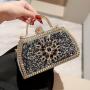 sac tendance 2024  Women's Dinner Bag Luxury Diamond Wedding Square Chain Shoulder Rhinestone Handbag Shiny Evening Clutch Bags