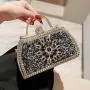 sac tendance 2024  Women's Dinner Bag Luxury Diamond Wedding Square Chain Shoulder Rhinestone Handbag Shiny Evening Clutch Bags