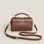 2024 Vegan Leather Ladies Hand Bags Two Buttons Design Shoulder Bag With Removable Strap