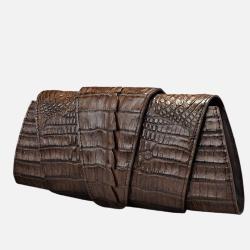 Customized Luxury Designer Fashion Handmade Genuine Crocodile Skin Leather Women Evening Clutch Chain Bag Handbag For Lady