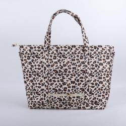 New Trending Custom Design Tote Handbags Female Travel  Large Capacity Shopping Waterproof Nylon Leopard Fashion Cute Handbags