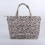 New Trending Custom Design Tote Handbags Female Travel  Large Capacity Shopping Waterproof Nylon Leopard Fashion Cute Handbags