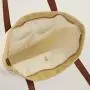 Custom Low MOQ Beige With Inner Pockets High Quality Zipper Long Handle Premium Work Large College Canvas and Leather Bags