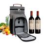 High Quality Travel Picnic Cooler Wine Carrier Bag Custom Print Reusable Portable Luxury Wine Tote with Spout