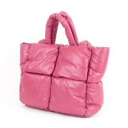 CHANGRONG Custom waterproof Soft Padded Down Winter  Women Large Quilted Puffer Tote Bag