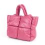 CHANGRONG Custom waterproof Soft Padded Down Winter  Women Large Quilted Puffer Tote Bag