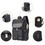 XL163 Outdoor Canvas Vintage Camera Bag Top Bottom Separation Camera Bag Waterproof Wear-resistant Camera Backpack