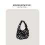 2024 Polyester Sequins Backpack Hardness Moderate Handbags Four Seasons Versatile Hand Shoulder Bag