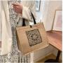 CCF344 Large Capacity Handbag 2022 New Fashion Tote Bag Women Ins Large Canvas Simple Shopping Bag Shoulder Crossbody Bag