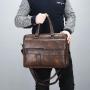 KBW100 New Business Leisure Bag PU High Quality Horizontal Briefcase Shoulder Crossbody Large Capacity Travel Men Handbags