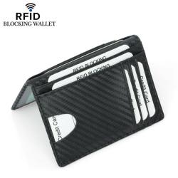 Cheap Selling Men's Leather Slim Wallets RFID Blocking Card Bag Vintage Brown Credit Card Set Holder Money Clip