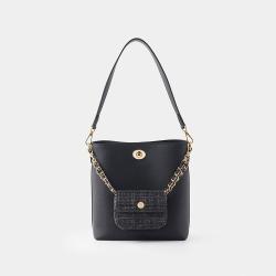 Factory Custom Luxury Portable Pu Handbag Women Crossbody Bags Female Bucket Tote Bag With Lovely Pouch