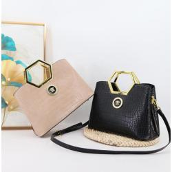 top product new fashion handbag for women rhomb metal handle ladies shoulder bag quality crocodile female handbag supplier 29 cm