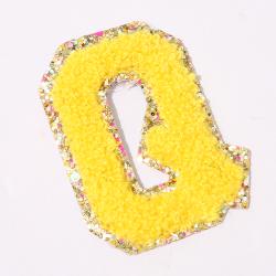 Popular DIY Personalized Self Adhesive A-Z Letters Alphabet Stickers Letters Chenille Letter Patch Chenille Embroidery Patches